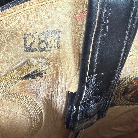 Tony Lama Black Label Lizard Cowboy Boots Men 11 B Western Exotic Leather main image 15